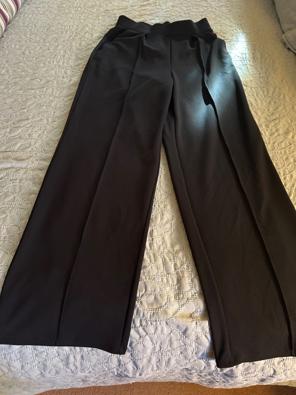 H&M Black Wide-Leg Pull-On Pants